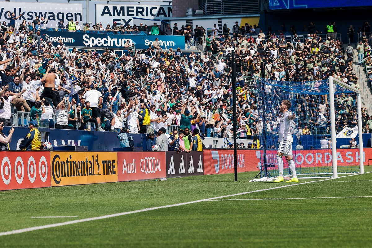 LA Galaxy Winger Tyler Boyd played in his first El Trafico match on Sunday, April 16, 2023. (Photo Credit: LA Galaxy)