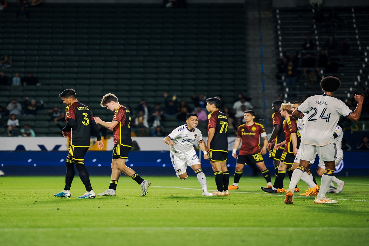 Midfielder Memo Rodriguez came on as a second-half substitute and scored two goals to earn victory for the LA Galaxy. (Photo Credit: LA Galaxy)