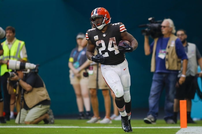 Cleveland Browns running back Nick Chubb