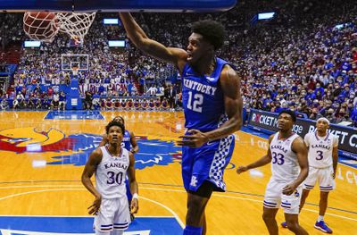 NCAA Basketball: Kentucky at Kansas